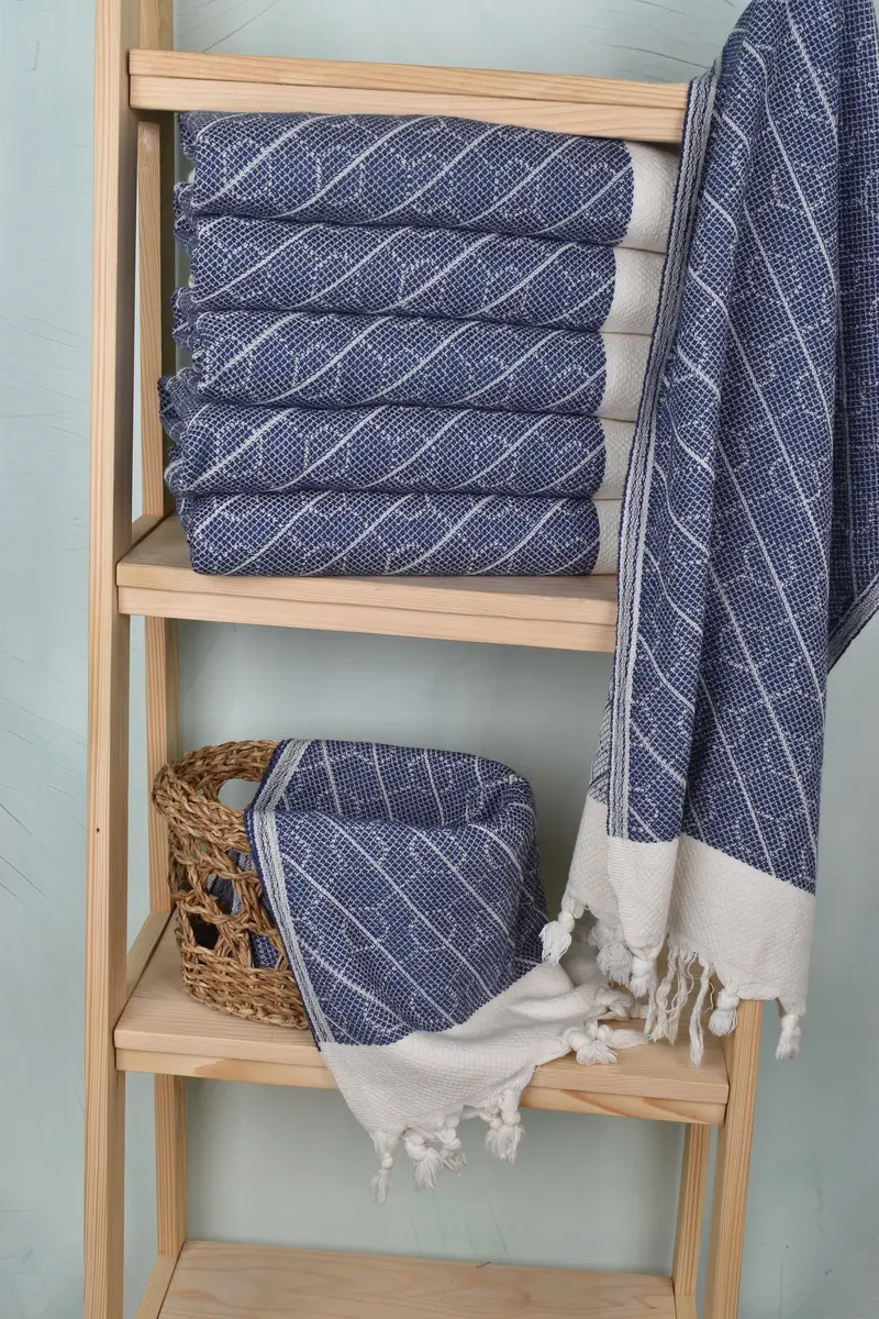 Monogrammed Turkish Towel, Personalized Hand Towel, 36x18 Cotton Geometric Towel, Bridal Shower Gifts, Bathroom Towels, Personalized Kitchen Towel - 3
