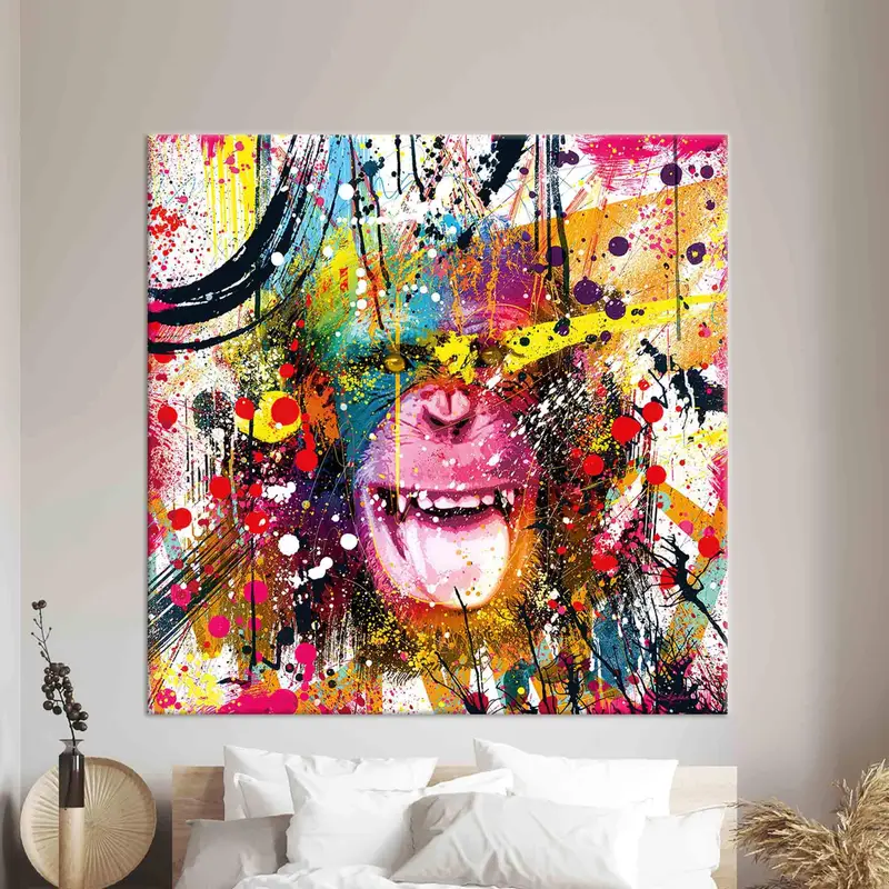 Canlı Maymun Kanvası: Maymun Severler için Soyut Sanat