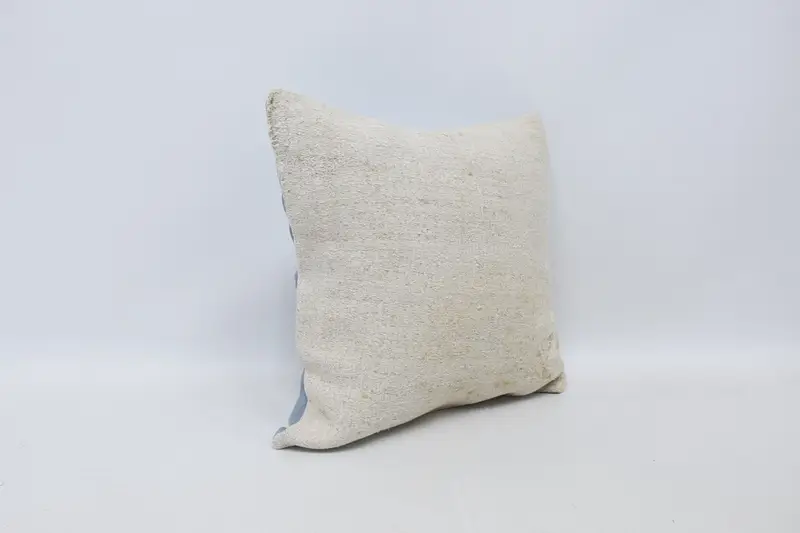 Outdoor Pillow Sham, Pillow Cover, Gift Pillow, 18x18 White Pillow, Ethnical Kilim Rug Pillow, Interior Designer Pillow - 3