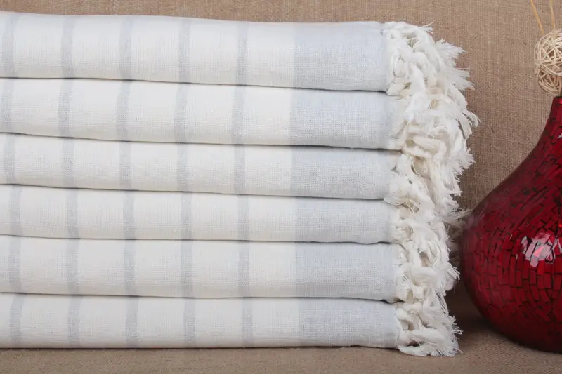 Toalla Turca Personalizada Rayas Beige, 39x67 Pulgadas