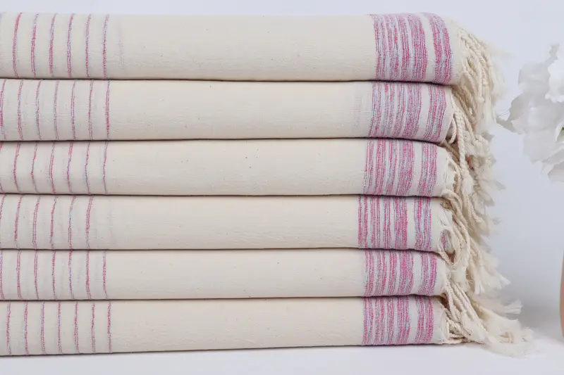 Luxury towel, Bachelorette Party Favors, Organic Beach Towel, Gym Towel, Anniversary Gift For Her, Custom Beach Towel, 68x36 Cotton Striped Towel - 3