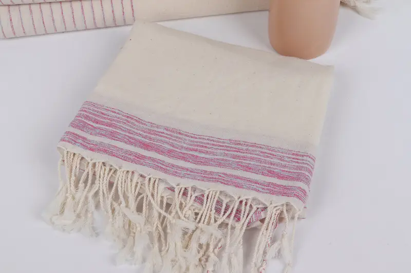 Luxury towel, Bachelorette Party Favors, Organic Beach Towel, Gym Towel, Anniversary Gift For Her, Custom Beach Towel, 68x36 Cotton Striped Towel - 5