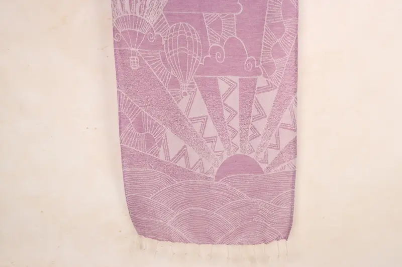 Personalized Purple Cotton Hand Towel, Beach Towel, 18x36 Inches