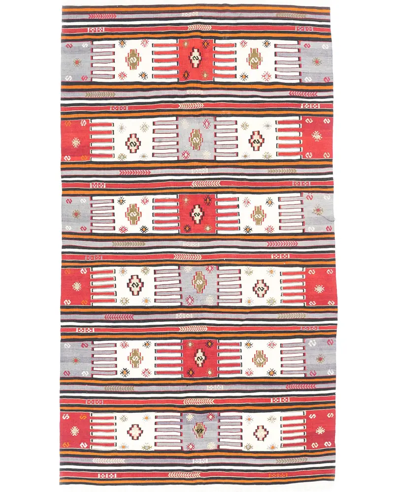 Kırmızı Halı, 4,8x8,6 ft - Zarif, Modern Tasarım