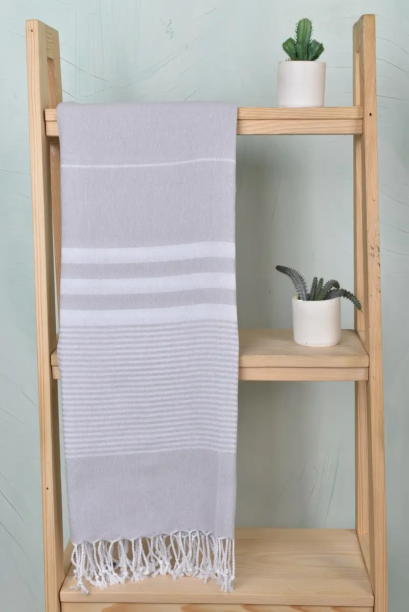 Valentines Gift, Bridesmaid Gift Towel, Organic Towel, 70x40 Cotton Striped Towel, Bachelorette Party Gifts Bridesmaids, Lightweight Turkish towel - 8
