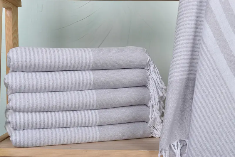 Valentines Gift, Bridesmaid Gift Towel, Organic Towel, 70x40 Cotton Striped Towel, Bachelorette Party Gifts Bridesmaids, Lightweight Turkish towel - 2