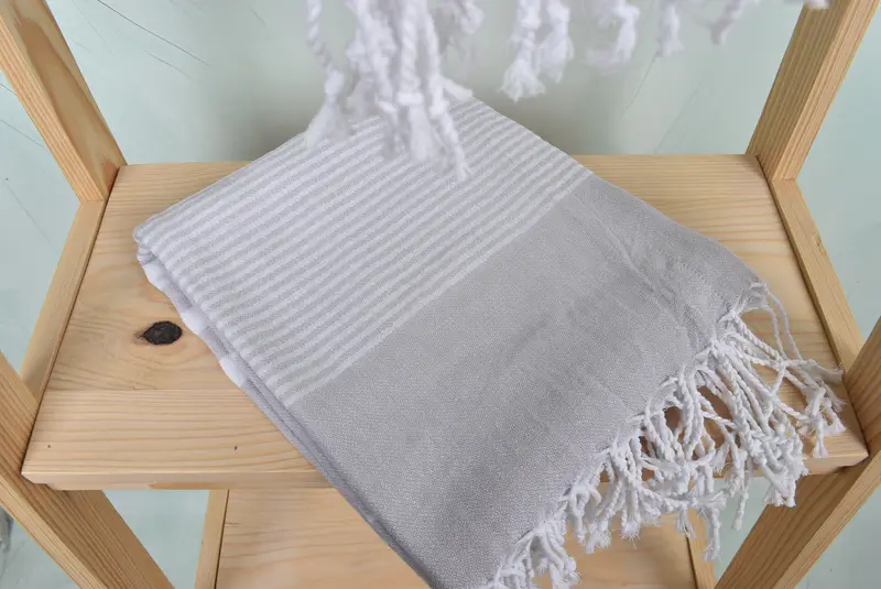 Valentines Gift, Bridesmaid Gift Towel, Organic Towel, 70x40 Cotton Striped Towel, Bachelorette Party Gifts Bridesmaids, Lightweight Turkish towel - 5