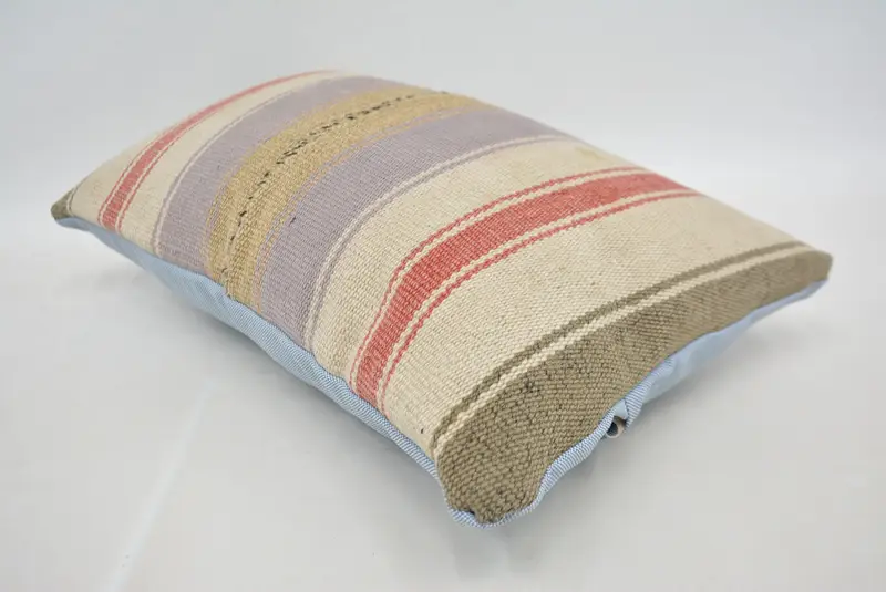 Pillow for Sofa, Kilim Cushion Sham, Toss Pillow, Cushion Case, Pillow for Couch, 12x20 Red Pillow, Decorative Throw Pillow Case - 6