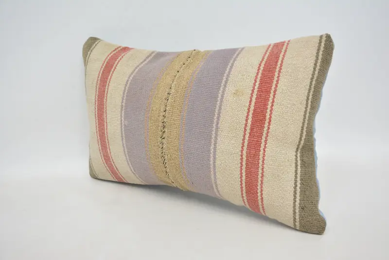 Pillow for Sofa, Kilim Cushion Sham, Toss Pillow, Cushion Case, Pillow for Couch, 12x20 Red Pillow, Decorative Throw Pillow Case - 4