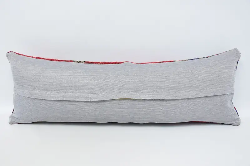12x36 Red Cushion Cover, Pillow Sham, Vintage Kilim Pillow, Interior Designer Pillow, Handmade Kilim Cushion, One Of A Kind Cushion Cover - 7