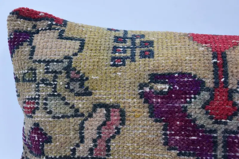 12x36 Red Cushion Cover, Pillow Sham, Vintage Kilim Pillow, Interior Designer Pillow, Handmade Kilim Cushion, One Of A Kind Cushion Cover - 2