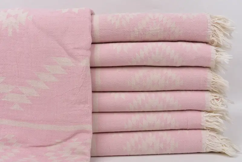 Miami Bachelorette Party Favors, Sand-free towel, Hammam Towel USA, Monogrammed Beach Towel, Bridal Shower Gift, 70x36 Cotton Kilim Towel, Peshtemal - 2