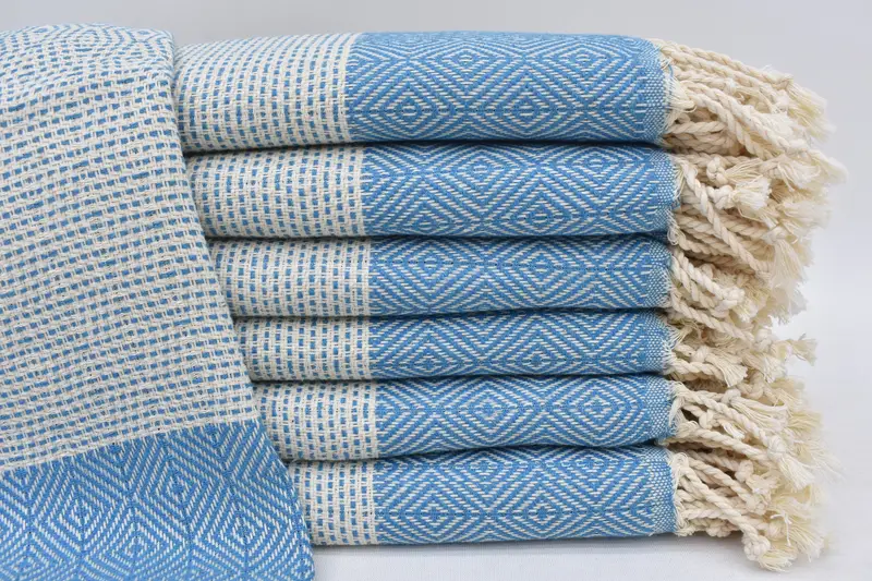 Turkish Cotton Dark Turquoise Kitchen Towel, 36x20 Inches