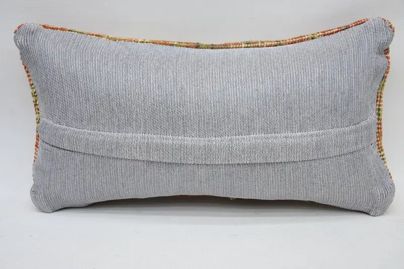 Outdoor Bolster Pillow, Vintage Kilim Pillow, Cushion Case, 8x16 Red Pillow Sham, One Of A Kind Pillow Sham, Pillow for Couch, Kilim Cushion Sham - 6