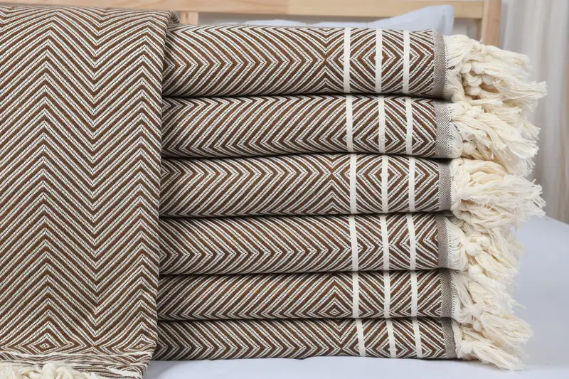 96x70 Cotton Diamond Towel, Turkish Beach Blanket, Personalized Gifts, Wedding Anniversary Gift, Monogram Blanket, Personalized Blanket, Gift Boxes - 1