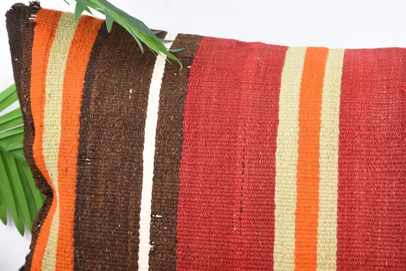 Pet Cushion Case, Cushion Case, Kilim Cushion Sham, Boho Pillow Sham Cover, Vintage Kilim Pillow, Pet Pillow, 16x36 Red Pillow - 2