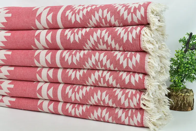 Bedspread, Extra Large Tablecloth, Bachelorette Party Favors, Throw Blanket, 84x56 Cotton Kilim Design Towel, Personalized Bridesmaid Gift - 4