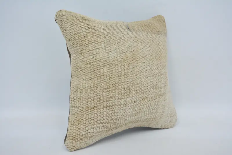 Cushion, Pillow for Couch, Oriental Pillow, Kilim Pillow, Armchair Cushion, 12x12 Beige Cushion Case, Couch Pillow Cover, Pillow for Sofa - 3