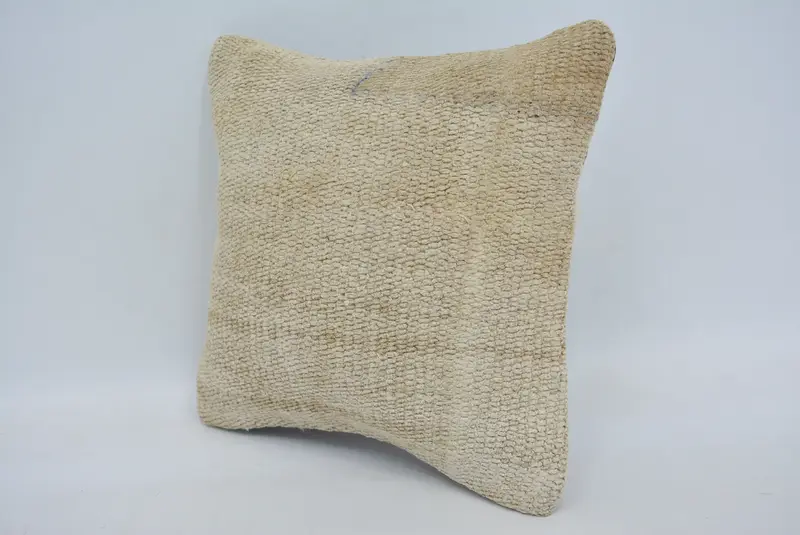 Cushion, Pillow for Couch, Oriental Pillow, Kilim Pillow, Armchair Cushion, 12x12 Beige Cushion Case, Couch Pillow Cover, Pillow for Sofa - 4