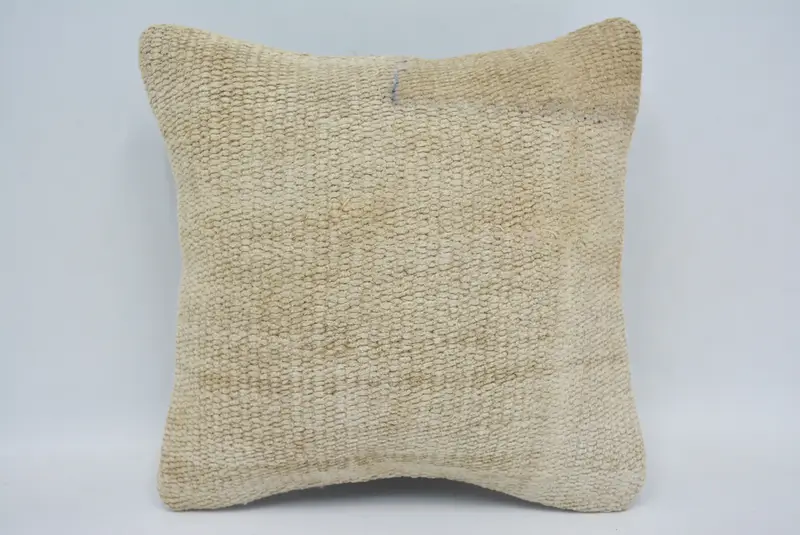 Cushion, Pillow for Couch, Oriental Pillow, Kilim Pillow, Armchair Cushion, 12x12 Beige Cushion Case, Couch Pillow Cover, Pillow for Sofa - 1