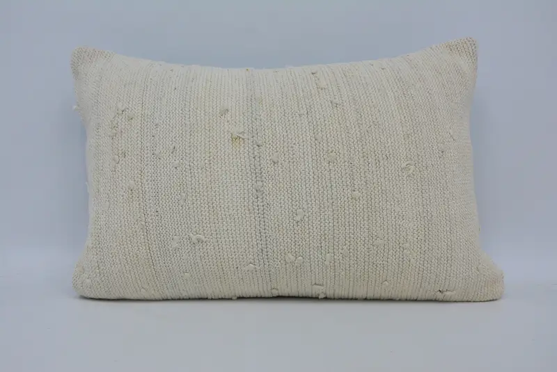 Garden Pillow Cover, Muted Cushion Case, Turkish Kilim Pillow, Seat Pillow, Pillow, Turkish Pillow, 16x24 White Cushion Cover, Vintage Pillow - 1