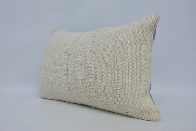 Garden Pillow Cover, Muted Cushion Case, Turkish Kilim Pillow, Seat Pillow, Pillow, Turkish Pillow, 16x24 White Cushion Cover, Vintage Pillow - 4