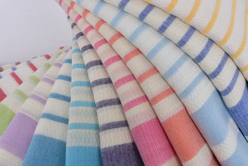 Employee Gifts, Bridal Shower Gift, Absorbent towel, Beach towel, Sand-resistant Turkish towel for the beach, 70x40 Cotton Striped Towel - 4