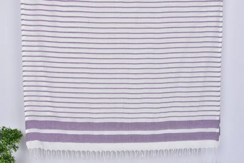 Employee Gifts, Bridal Shower Gift, Absorbent towel, Beach towel, Sand-resistant Turkish towel for the beach, 70x40 Cotton Striped Towel - 6