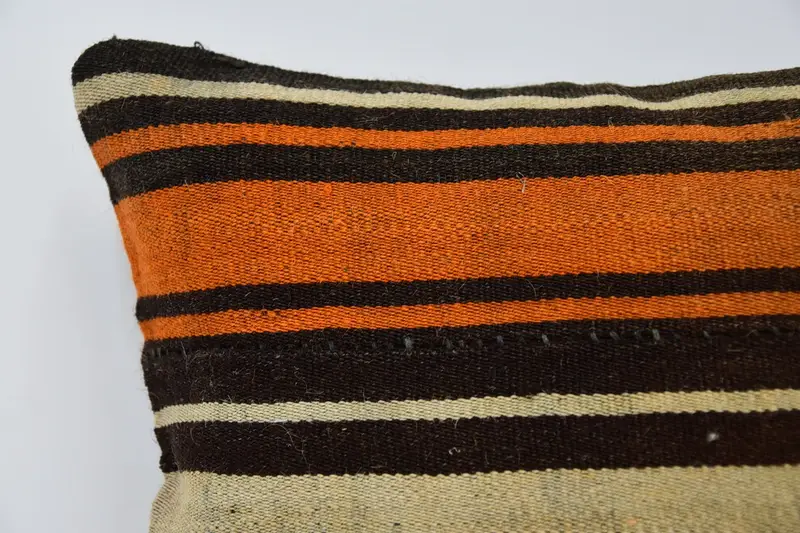 Sofa Pillow Sham, Handmade Rug Seat Cushion, Kilim Pillow Cover, Pillow Cover, 12x12 Brown Cushion Cover, Kilim Pillow, Pillow for Couch - 2