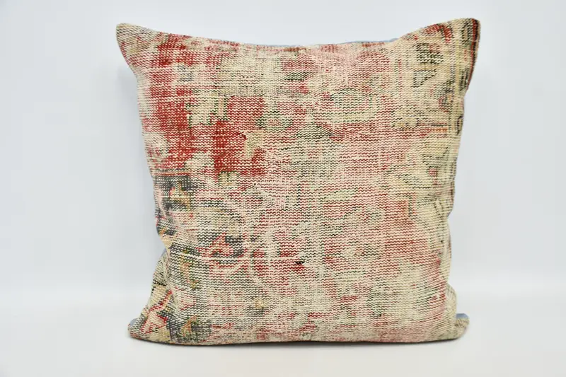 Kilim Pillow Cover, 32x32 Red Cushion Case, Pillow for Sofa, Pillow Sham, Luxury Cushion Case, Kilim Pillow, Seat Pillow Cover, Indoor Cushion Case - 1