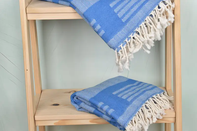 68x38 Cotton Chevron Towel, Home Decor Gifts, Best Friend Gift, Gift For Best Friend, Sand-free towel, Sand-Resistant Peshtemal, Beach Size Towel - 5