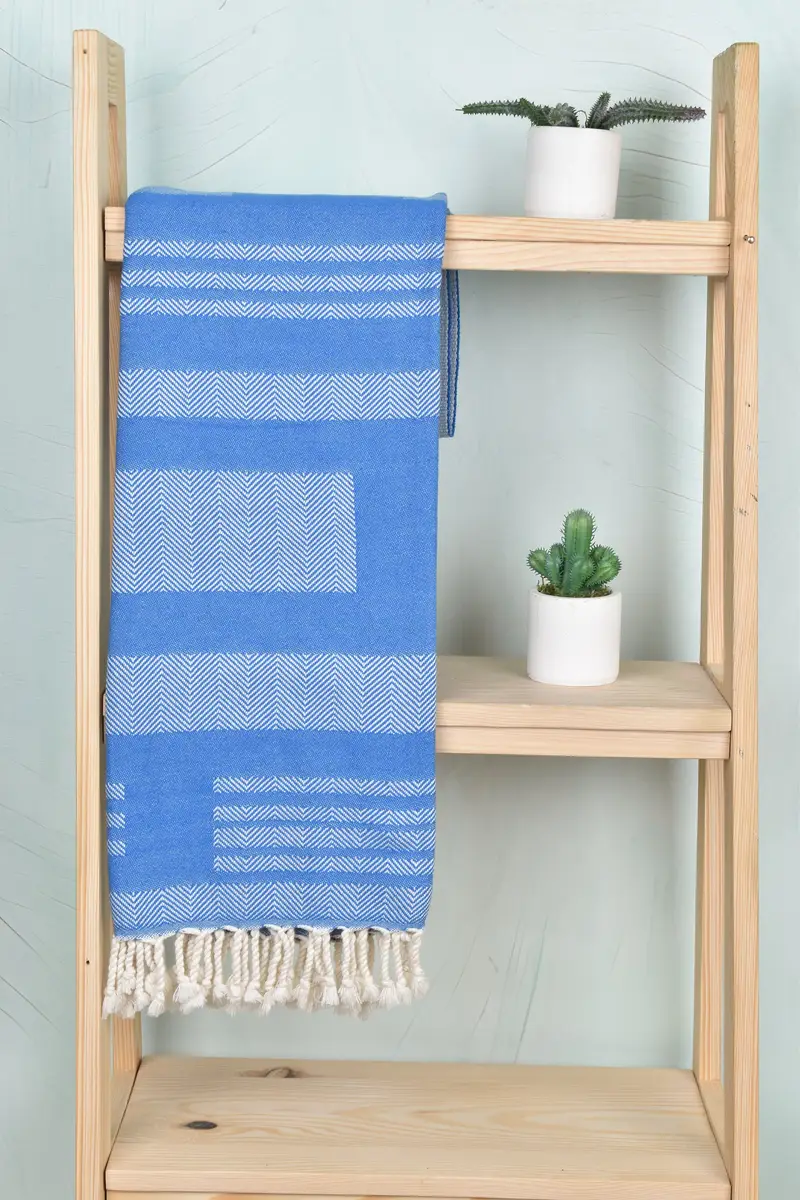 68x38 Cotton Chevron Towel, Home Decor Gifts, Best Friend Gift, Gift For Best Friend, Sand-free towel, Sand-Resistant Peshtemal, Beach Size Towel - 8