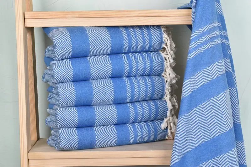 68x38 Cotton Chevron Towel, Home Decor Gifts, Best Friend Gift, Gift For Best Friend, Sand-free towel, Sand-Resistant Peshtemal, Beach Size Towel - 2