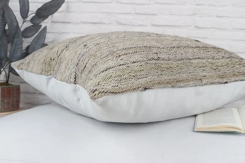 Vintage Pillow, 28x28 Beige Pillow Cover, Pillow Sham, Garden Cushion, Turkish Pillow, Neutral Pillow Sham, Boho Pillow Sham Cover - 7