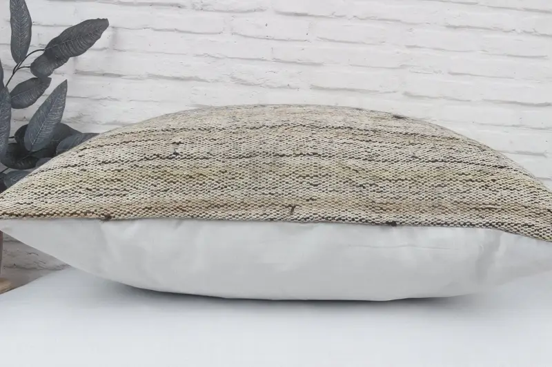 Vintage Pillow, 28x28 Beige Pillow Cover, Pillow Sham, Garden Cushion, Turkish Pillow, Neutral Pillow Sham, Boho Pillow Sham Cover - 6