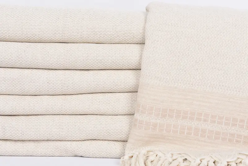 Large Beach Towel Personalized, Throw Blanket, 96x94 Linen Striped Towel, Turkish Blanket, Merry Christmas Gifts, Organic Throw, Personalized Gifts - 2