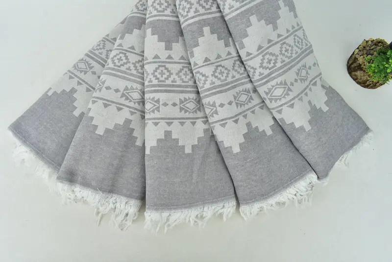 86x56 Cotton Kilim Towel, Home Decor Blankets, Turkish Beach Blanket, Custom Wedding Gifts, Housewarming Gift, Bridal Shower Gift, Aesthetic Blanket - 5