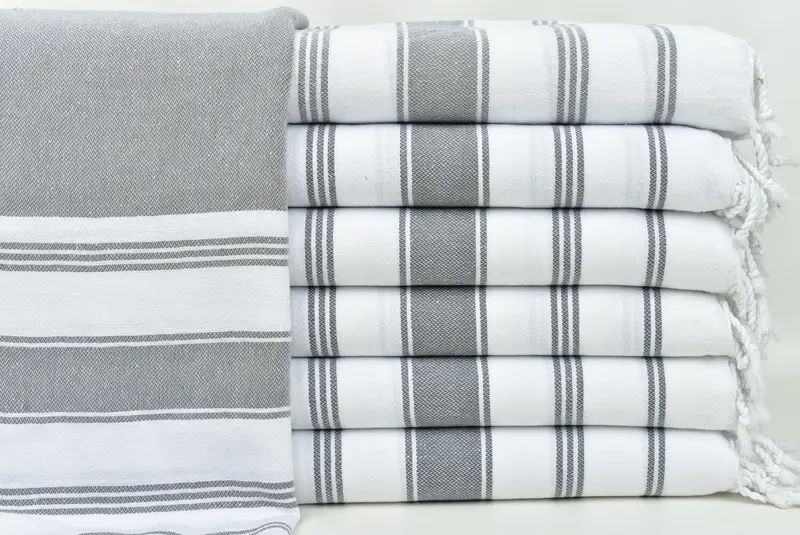 Personalized Kitchen Towel, 44x22 Cotton Striped Towel, Personalized Hand Towel, Small Bath Towels, Bridesmaid Towel, Bridal Gifts, Guest Towel - 1
