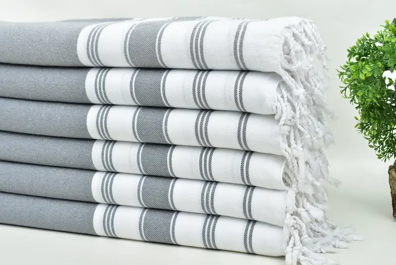 Personalized Kitchen Towel, 44x22 Cotton Striped Towel, Personalized Hand Towel, Small Bath Towels, Bridesmaid Towel, Bridal Gifts, Guest Towel - 3