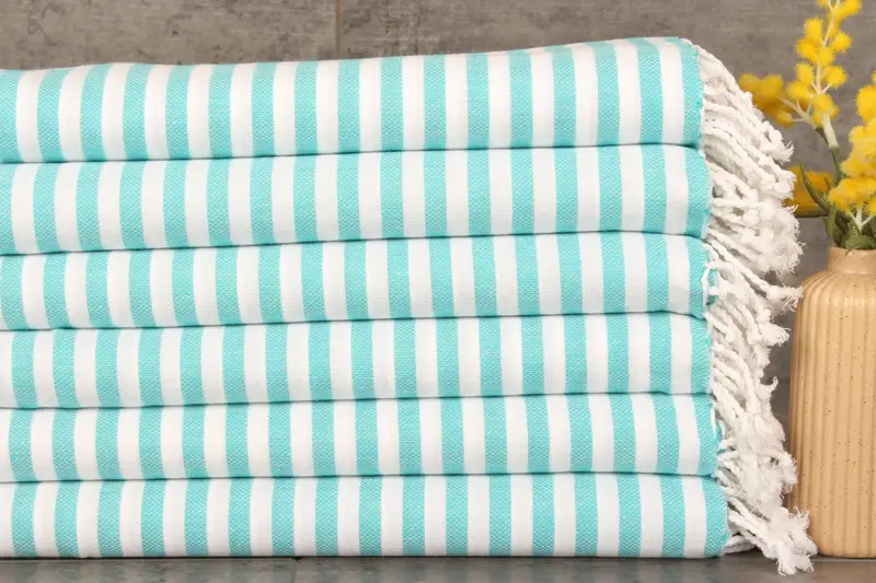 Wedding Gift Turkish Towel Hand Towel Petrol Green Cotton, 40x48 Inches