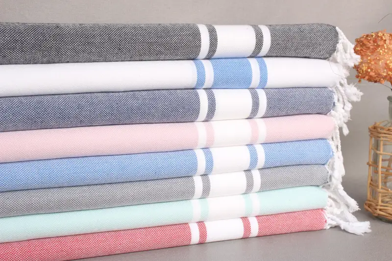 36x24 Cotton Striped Towel, Personalized Gift For Her, Handmade Gift, Kitchen Towel, Turkish Hand Towel, Gifts For Him, Personalized Kitchen Towel - 2