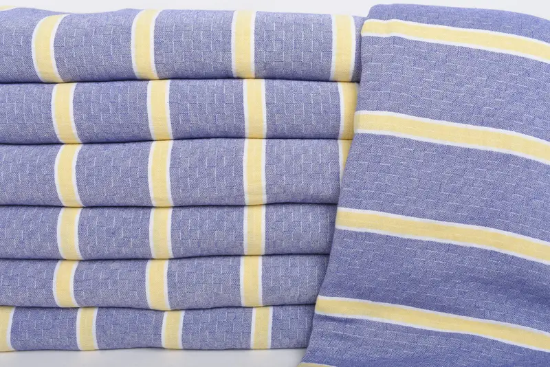 Monogram Blanket, Customized Turkish Blanket, 96x84 Cotton Striped Towel, Bridal Party Gifts, Woven Throw Blanket, Bachelorette Party Favors - 2