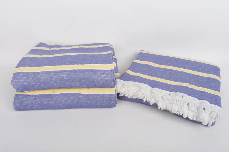 Monogram Blanket, Customized Turkish Blanket, 96x84 Cotton Striped Towel, Bridal Party Gifts, Woven Throw Blanket, Bachelorette Party Favors - 7