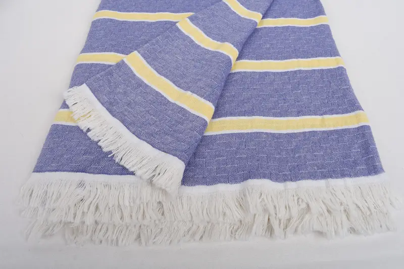 Monogram Blanket, Customized Turkish Blanket, 96x84 Cotton Striped Towel, Bridal Party Gifts, Woven Throw Blanket, Bachelorette Party Favors - 8