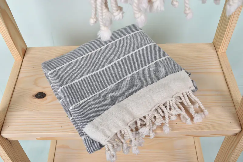 Sand-free towel, Custom Wedding Gifts, Peshtemal Towel, Handmade Gift, Friends Beach Towel, 70x40 Cotton Herringbone Towel, Turkish Towel Set - 5