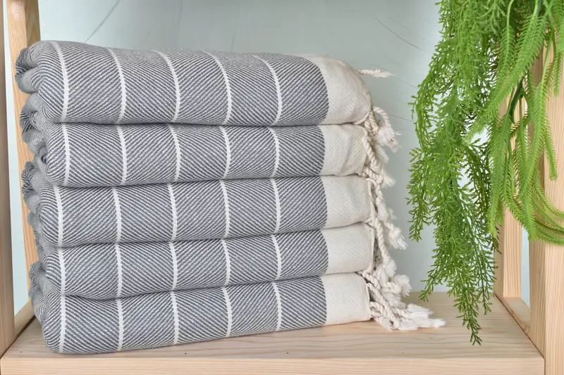 Sand-free towel, Custom Wedding Gifts, Peshtemal Towel, Handmade Gift, Friends Beach Towel, 70x40 Cotton Herringbone Towel, Turkish Towel Set - 2