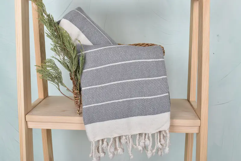 Sand-free towel, Custom Wedding Gifts, Peshtemal Towel, Handmade Gift, Friends Beach Towel, 70x40 Cotton Herringbone Towel, Turkish Towel Set - 4