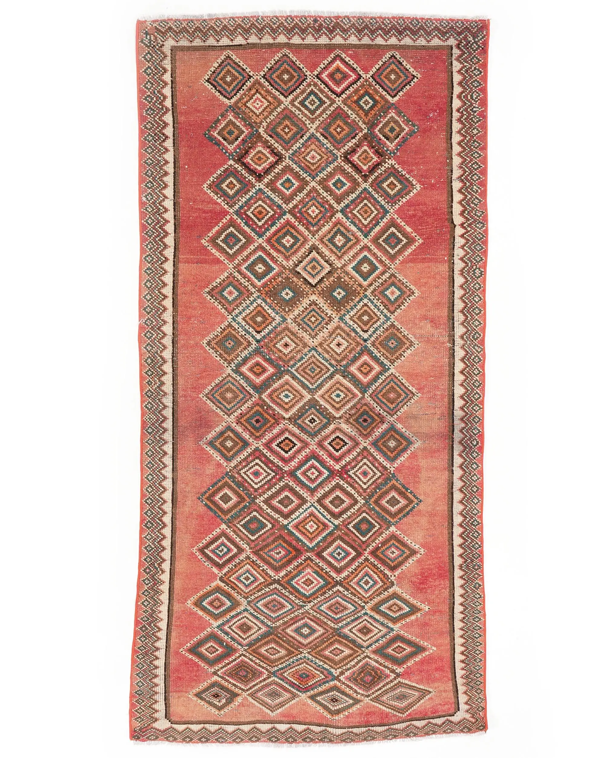 Kırmızı & Mavi Halı, 2,8x6,5 ft Zarif Döşeme - 1