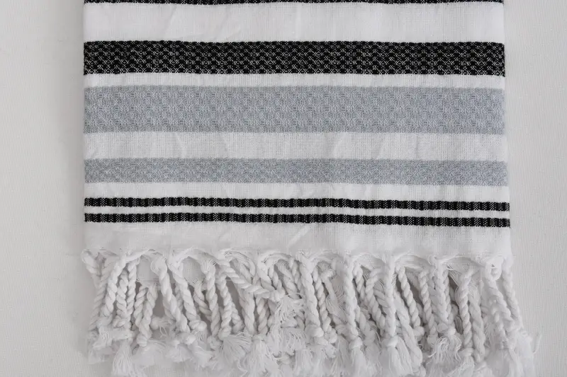 Pool Towels, Fringed Turkish peshtemal beach towel USA, Absorbent Turkish towel, Handmade Gift, Fouta towel, 70x40 Cotton Striped Towel, Bride Gift - 3