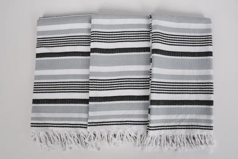 Pool Towels, Fringed Turkish peshtemal beach towel USA, Absorbent Turkish towel, Handmade Gift, Fouta towel, 70x40 Cotton Striped Towel, Bride Gift - 7